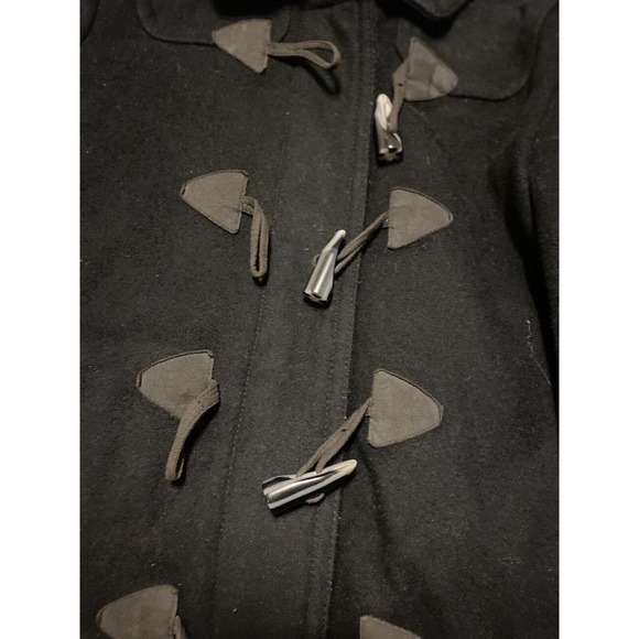 GAP Womens S Black Wool Blend Coat Toggle Button Jacket Lined full zip Military - Picture 4 of 9